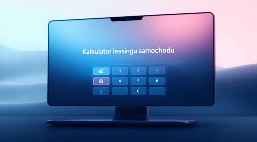 Kalkulator leasingu samochodu na ekranie komputera.