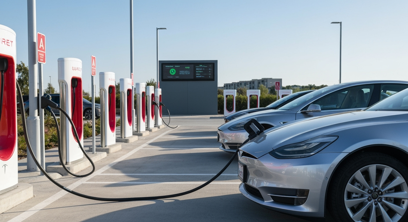 Tesla Supercharger Gliwice: stacja ładowania 2