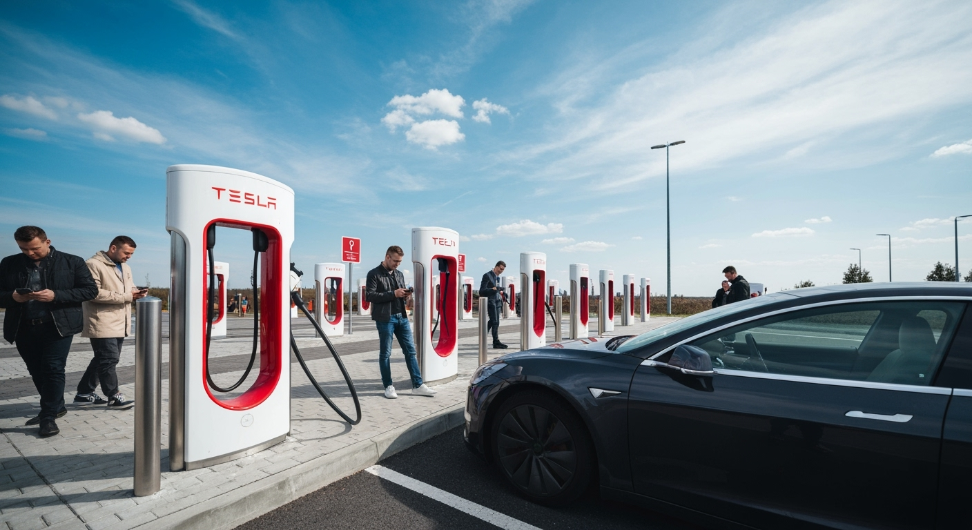 Tesla Supercharger Kraków: stacja ładowania 2