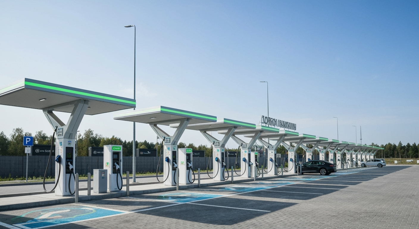 Tesla Supercharger Odolion (Toruń): stacja ładowania 2