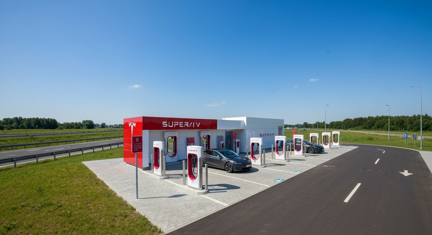 Tesla Supercharger Radom: stacja ładowania 2