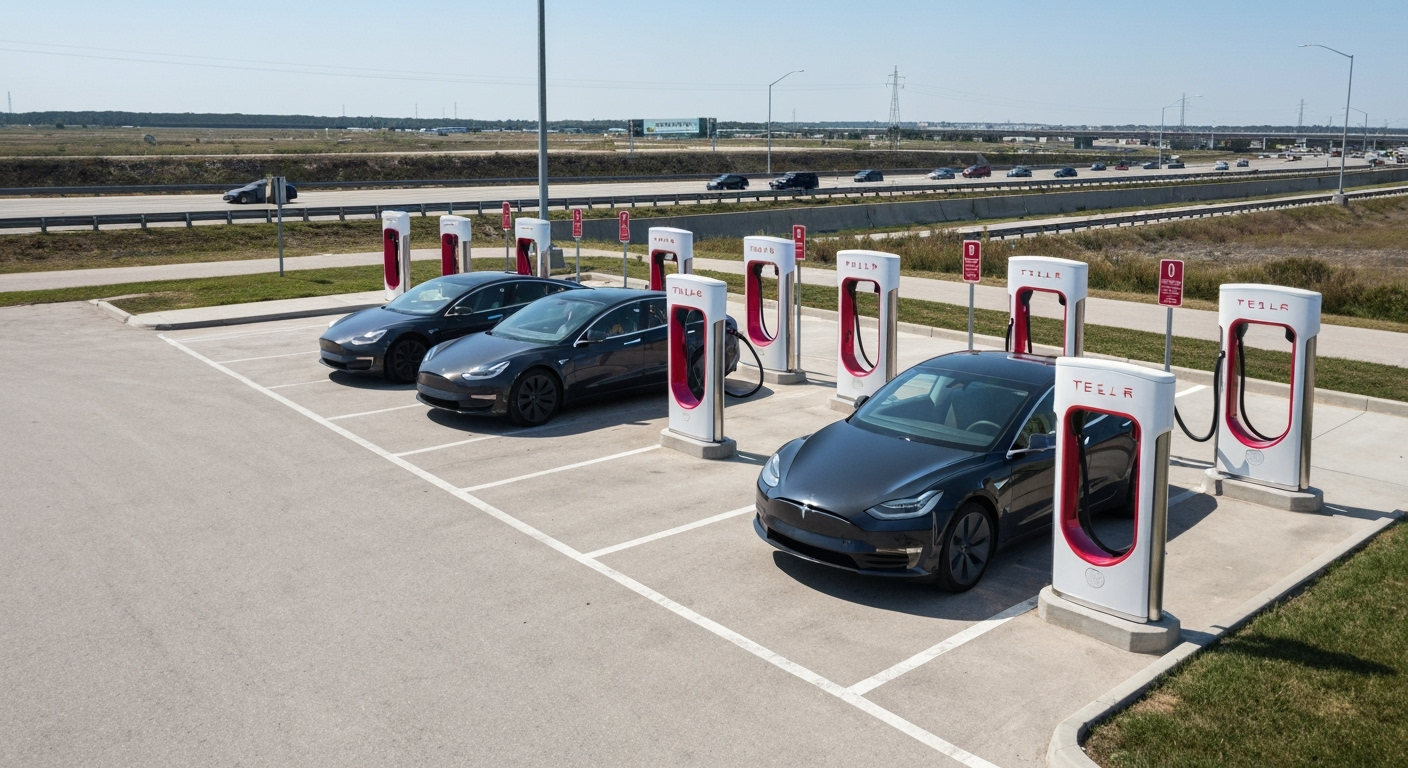 Tesla Supercharger Rzeszów: stacja ładowania 2