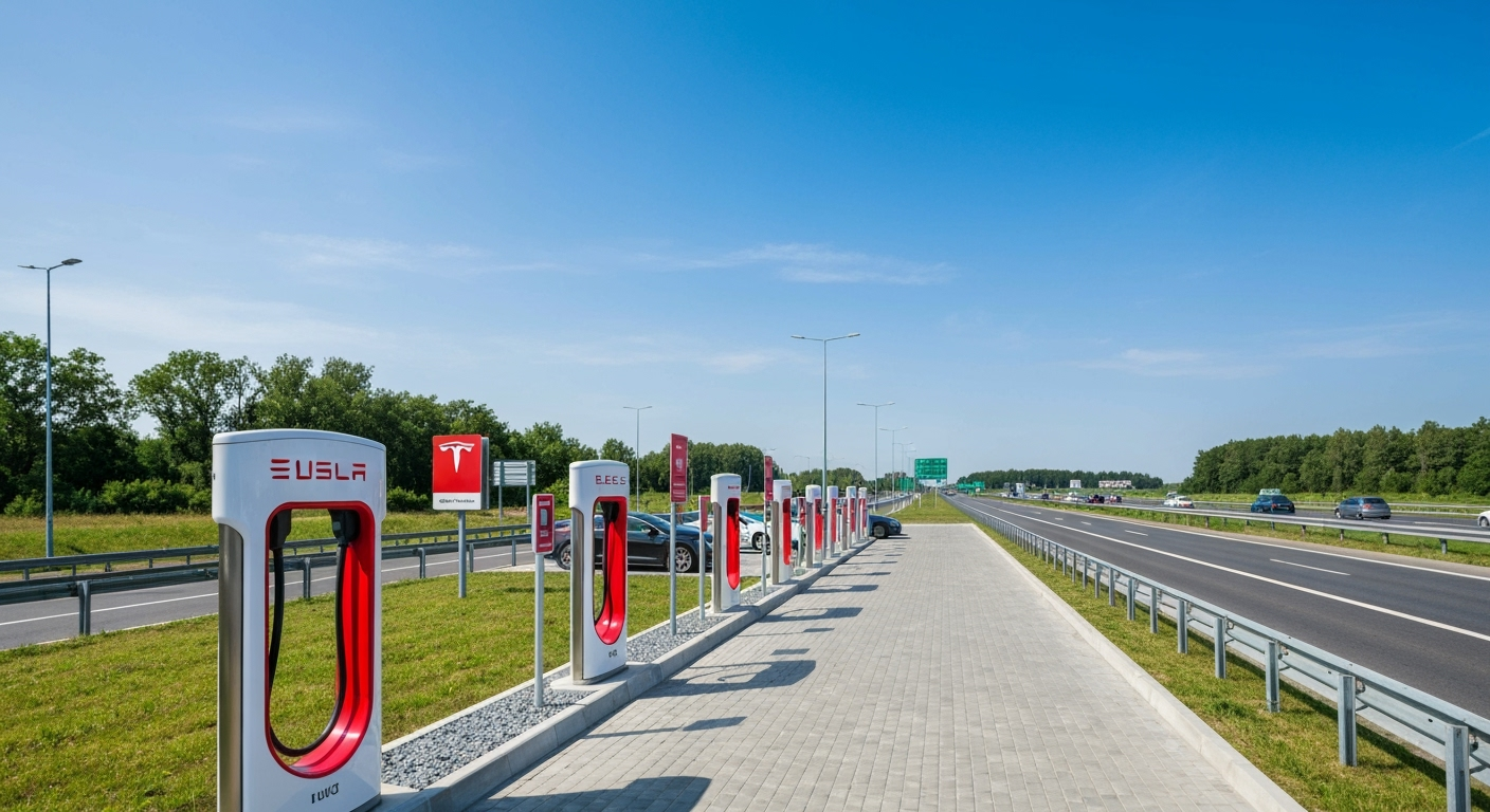 Tesla Supercharger Szczecin: stacja ładowania 2